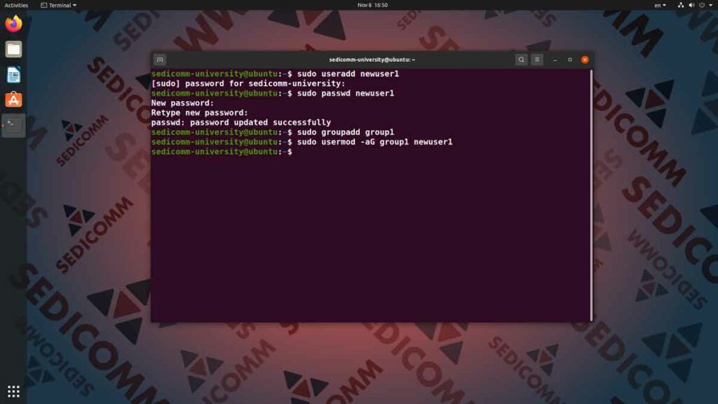 Как создать учетную запись пользователя в Линукс, основы Linux курс Душанбе