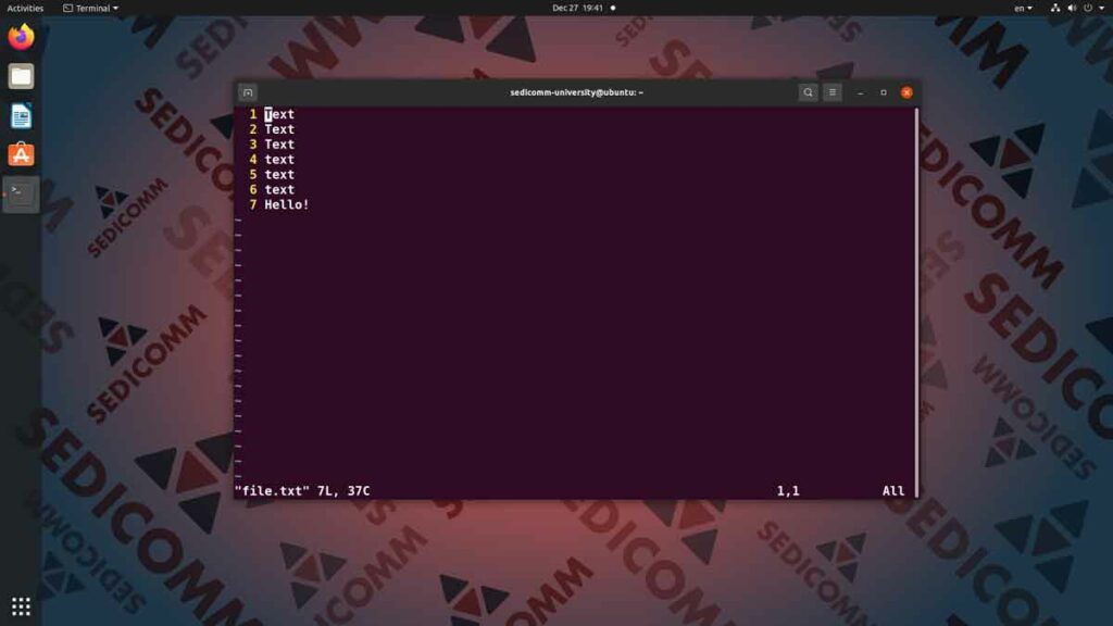 Текстовые редакторы командной строки Линукс — vim, курсы Linux скачать торрент Бишкек