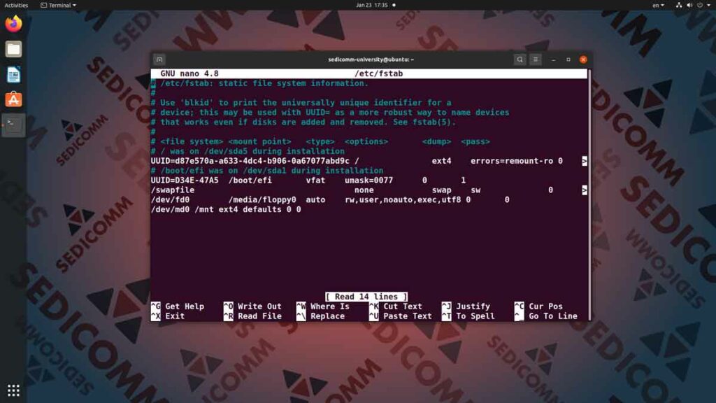 Как подключиться к сетевой файловой системе в Линукс, курсы Linux Каунас