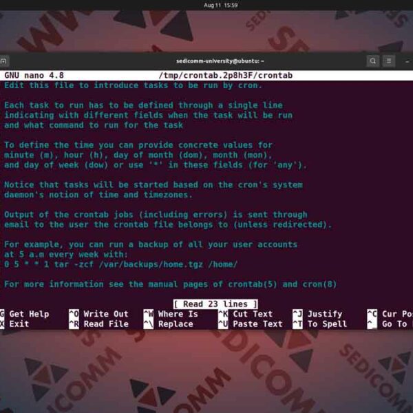 Простейшие примеры использования cron в Ubuntu, курсы Astra Linux Баку